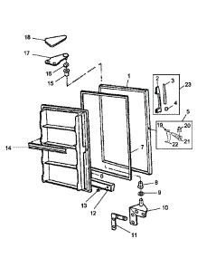 Freezer Door parts for Amana Upright Freezer ESUF15HW-P1179612WW from AppliancePartsPros.com