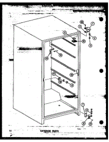 Exterior Parts (Esuf14-C / P60345-17Wc) (Esuf14-A / P60345-17Wa) (Esuf14-Ag / P60345-17Wg) (Esuf14 / P60345-17W) (Esuf14-L / P60345-17Wl) (Esuf14b-C / P60345-49Wc) (Esuf14b / P60345-49W) (Esuf14b-A / P60345-49Wa) (Esuf14b-L / P60345-49Wl) (Esuf14b-Ag / P60345-49Wg) (Esuf16-A parts for Amana Upright Freezer ESUF16B-A/P60345-50WA from AppliancePartsPros.com