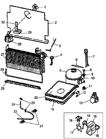 Unit Compartment And System parts for Amana Upright Freezer ESUF20HW-P1179607WW from AppliancePartsPros.com