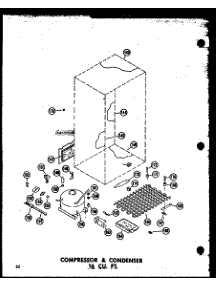 Compressor & Condenser 16 Cu.Ft. (Et16n / P60303-65W) parts for Amana Top-Mount Refrigerator ET16N-P60303-65W from AppliancePartsPros.com