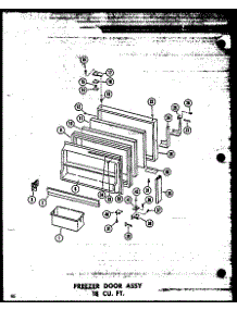 Freezer Door Assy 18 Cu. Ft. (Tm18n / P60236-51W) (Tm18n-C / P60236-51Wc) (Tm18n-Ag / P60236-51Wg) (Tm18n-A / P60236-51Wa) (Tm18n / P60236-61W) (Tm18n-Ag / P60236-61Wg) (Tm18n-C / P60236-61Wc) (Tm18n-A / P60236-61Wa) (Tc18n-A / P60236-53Wa) (Tc18n-C / P60236-53Wc) (Tc18n-Ag parts for Amana Top-Mount Refrigerator ETM18N-C-P60236-52WC from AppliancePartsPros.com