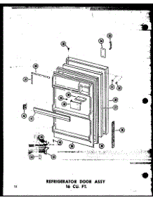 Refrigerator Door Assy 16 Cu. Ft. (Et16n / P60303-65W) parts for Amana Top-Mount Refrigerator ETM18N-P60303-58W from AppliancePartsPros.com