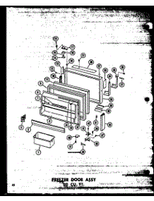 Freezer Door Assy 20 Cu. Ft. (Tr20w / P60303-37W) (Tr20w-C / P60303-37Wc) (Tr20w-Ag / P60303-37Wg) (Tr20w-A / P60303-37Wa) (Td20w / P60303-38W) (Td20w-Ag / P60303-38Wg) (Td20w-C / P60303-38Wc) (Td20w-A / P60303-38Wa) parts for Amana Top-Mount Refrigerator ETM18W-P60303-29W from AppliancePartsPros.com