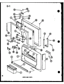 Pupper Door Parts (Td23d-C / P74660-6Wc) (Td23d / P74660-6W) (Td23d-A / P74660-6Wa) (Td23d-L / P74660-6Wl) (Td23d-G / P74660-6Wg) parts for Amana Top-Mount Refrigerator ETR18D-L-P74660-4WL from AppliancePartsPros.com