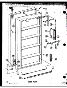 Door Parts (Esu13-C / P60345-11Wc) (Esu13 / P60345-11W) (Esu13-A / P60345-11Wa) (Esu13-L / P60345-11Wl) (Esu13-Ag / P60345-11Wg) (Esu513-Ag / P60345-12Wg) (Esu513-L / P60345-12Wl) (Esu513-A / P60345-12Wa) (Esu513 / P60345-12W) (Esu513-C / P60345-12Wc) (Esu15-C / P60345-13Wc) ( parts for Amana Upright Freezer EU18K-A/P60345-31WA from AppliancePartsPros.com