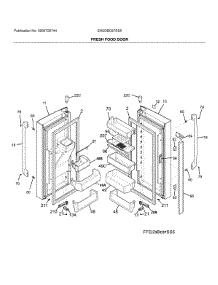 Fresh Food Door parts for Electrolux Bottom-Mount Refrigerator EW23BC87SS5 from AppliancePartsPros.com