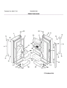 Fresh Food Door parts for Electrolux Bottom-Mount Refrigerator EW23BC87SS6 from AppliancePartsPros.com
