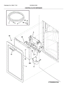 Dispenser parts for Electrolux Bottom-Mount Refrigerator EW23BC87SS6 from AppliancePartsPros.com