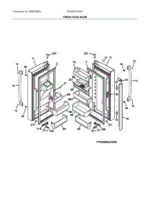 Fresh Food Doors parts for Electrolux Bottom-Mount Refrigerator EW23BC87SS7 from AppliancePartsPros.com