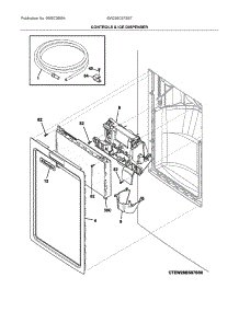 Dispenser parts for Electrolux Bottom-Mount Refrigerator EW23BC87SS7 from AppliancePartsPros.com