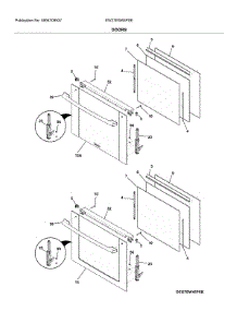 Doors parts for Electrolux Electric Wall Oven EW27EW65PSE from AppliancePartsPros.com