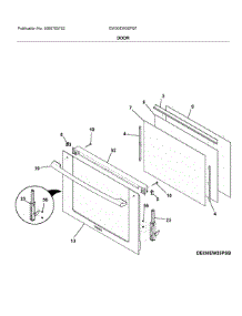 Door parts for Electrolux Electric Wall Oven EW30EW55PSF from AppliancePartsPros.com