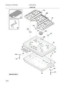 Cook Top parts for Electrolux Gas Cooktop EW30GC60PS3 from AppliancePartsPros.com