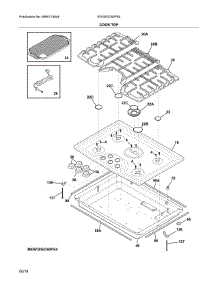 Cook Top parts for Electrolux Gas Cooktop EW30GC60PS4 from AppliancePartsPros.com