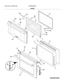Door parts for Electrolux Wall Oven/Microwave Combo EW30MC65PSD from AppliancePartsPros.com