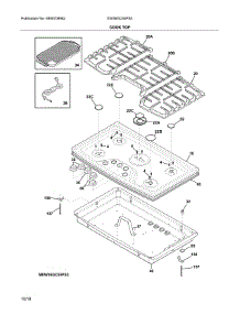 Cook Top parts for Electrolux Gas Cooktop EW36GC55PS3 from AppliancePartsPros.com