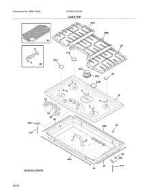 Cook Top parts for Electrolux Gas Cooktop EW36GC55PS4 from AppliancePartsPros.com