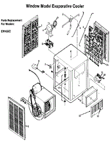 Window Model Evaporative Cooler parts for Adobe Aire Evaporative Cooler EW455C from AppliancePartsPros.com