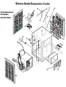 Window Model Evaporative Cooler parts for Adobe Aire Evaporative Cooler EW455C/RW45 from AppliancePartsPros.com