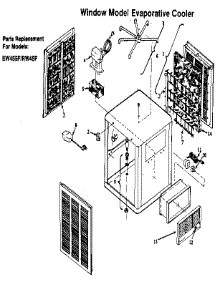 Window Model Evaporative Cooler parts for Adobe Aire Evaporative Cooler EW455F/RW45F from AppliancePartsPros.com