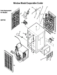 Window Model Evaporative Cooler parts for Adobe Aire Evaporative Cooler EW475C from AppliancePartsPros.com