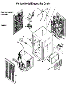 Window Model Evaporative Cooler parts for Adobe Aire Evaporative Cooler EW485C from AppliancePartsPros.com