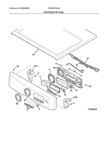 Controls / Top Panel parts for Electrolux Dryer EWMED70JIW3 from AppliancePartsPros.com