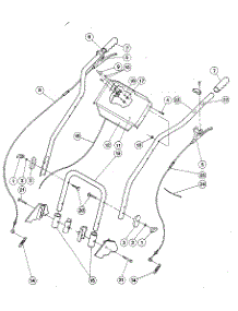 Handlebars, Control Levers, And Throttle Lever parts for Troy-Bilt Gas Walk-Behind Mower F0000100 from AppliancePartsPros.com