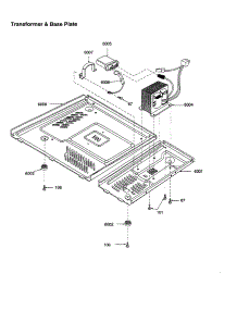 Transformer And Base Plate parts for Amana Countertop Microwave F1320E-P1319605M from AppliancePartsPros.com