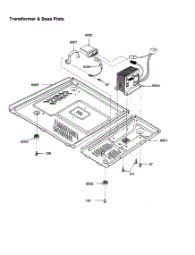 Transformer And Base Plate parts for Amana Countertop Microwave F1320W-P1319606M from AppliancePartsPros.com