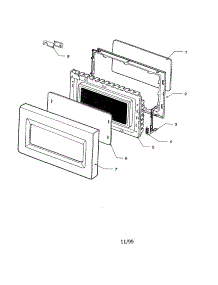 Door parts for Amana Countertop Microwave F1331E-P1323104M from AppliancePartsPros.com