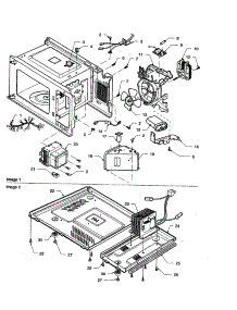 Interior And Base Plate parts for Amana Countertop Microwave F1331E-P1323104M from AppliancePartsPros.com