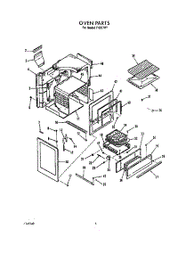 Oven parts for Roper Gas Range F4007*1 from AppliancePartsPros.com