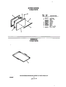 Oven Door parts for Roper Gas Range F4007*2 from AppliancePartsPros.com