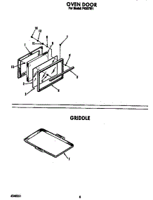 Oven Door parts for Roper Gas Range F4307*1 from AppliancePartsPros.com