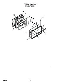 Oven Door parts for Roper Gas Range F4558*0 from AppliancePartsPros.com