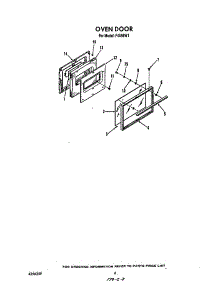 Oven Door parts for Roper Gas Range F4558*1 from AppliancePartsPros.com