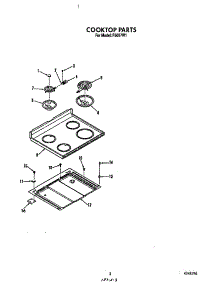 Cook Top parts for Roper Electric Range F5007*1 from AppliancePartsPros.com