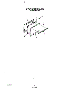 Oven Door parts for Roper Electric Range F5007*1 from AppliancePartsPros.com