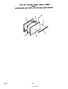 Oven Door parts for Roper Electric Range F5057*0 from AppliancePartsPros.com