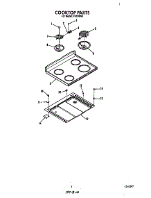 Cook Top parts for Roper Electric Range F5108*0 from AppliancePartsPros.com