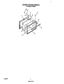 Oven Door parts for Roper Electric Range F5108*0 from AppliancePartsPros.com