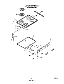 Cook Top parts for Roper Gas Range F6857*0 from AppliancePartsPros.com