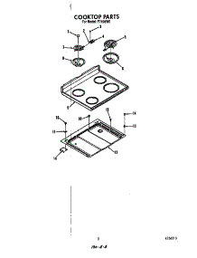 Cook Top parts for Roper Electric Range F7108*0 from AppliancePartsPros.com