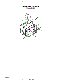 Oven Door parts for Roper Electric Range F7108*0 from AppliancePartsPros.com