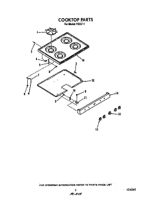 Cook Top parts for Roper Gas Range F8557*1 from AppliancePartsPros.com