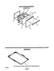 Oven Door parts for Roper Gas Range F8557*1 from AppliancePartsPros.com