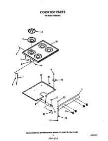 Cook Top parts for Roper Gas Range F8858*0 from AppliancePartsPros.com