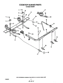 Cooktop Burner parts for Roper Gas Range F8958*1 from AppliancePartsPros.com