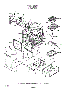 Oven parts for Roper Gas Range F8958*1 from AppliancePartsPros.com